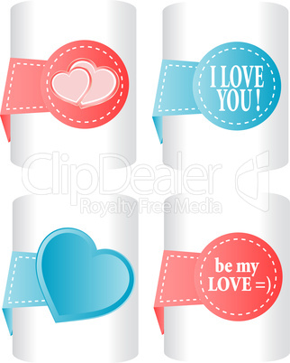 labels and stickers, heart shape