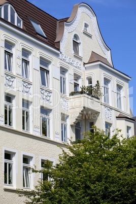 Jugendstilfassade in Kiel, Deutschland