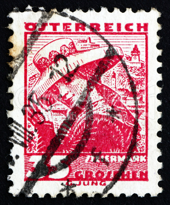 Postage stamp Austria 1934 Woman from Styria