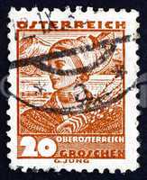 Postage stamp Austria 1934 Woman from Upper Austria