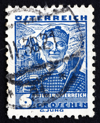 Postage stamp Austria 1934 Man from Lower Austria