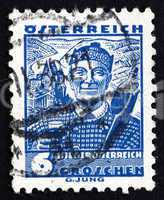 Postage stamp Austria 1934 Man from Lower Austria