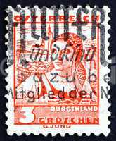 Postage stamp Austria 1934 Woman from Burgenland