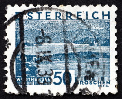 Postage stamp Austria 1930 View of Worthersee