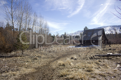 barn in meadow