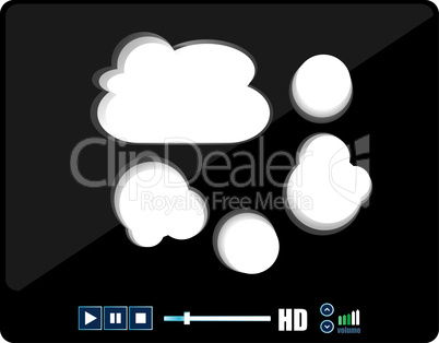 media palyer with abstract cloud