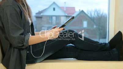 Girl With Digital Tablet
