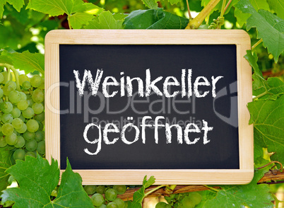 Weinkeller geöffnet