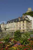 France, castle of La Roche Guyon, vertical picture