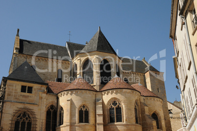 France, the exterior of the Pontoise cathedral