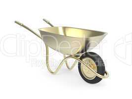 Golden wheelbarrow