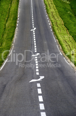 France, a small road in the country