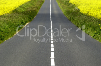 france, a small road in the country