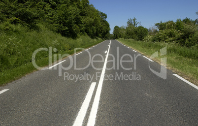 france, a small road in the country