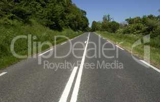 france, a small road in the country