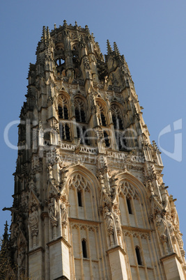 France, cathedral tower bell of Rouen in Normandy