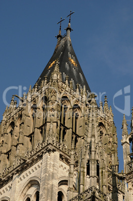 France, cathedral tower bell of Rouen in Normandy