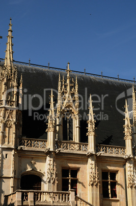 France, gothic courthouse of Rouen in Normandy