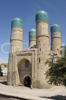 Madrassa Chor Minor, Bukhara, silk road, Uzbekistan, Asia