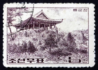 Postage stamp North Korea 1964 Thonggun Pavilion, Uiju