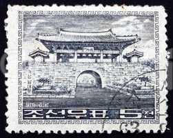 Postage stamp North Korea 1963 South Gate, Kaesong