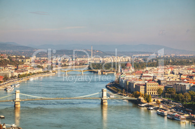 Panoramic overview of Budapest, Hungary