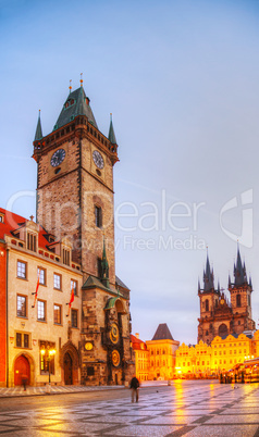 Old Town Square early in the morning