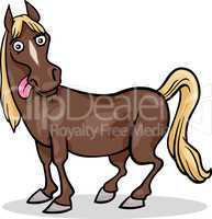horse farm animal cartoon illustration