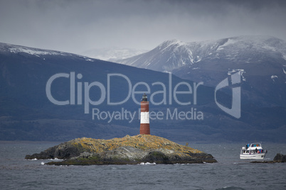Lighthouse Les Eclaireurs on the Beagle Channel