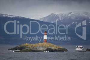 Lighthouse Les Eclaireurs on the Beagle Channel