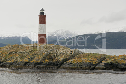 Lighthouse Les Eclaireurs on the Beagle Channel