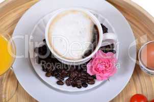 Tasse Kaffee Rose
