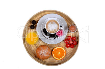 Frühstück Kaffee und Saft