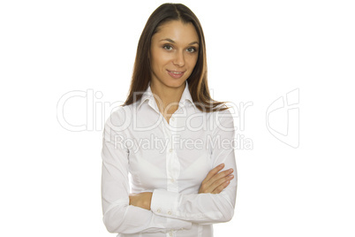 Businesswoman with her arms crossed