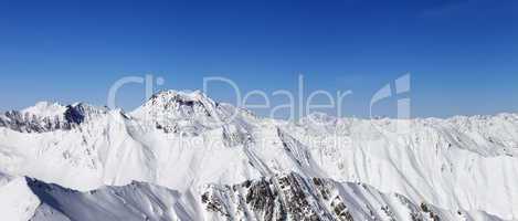 Panorama of winter mountains