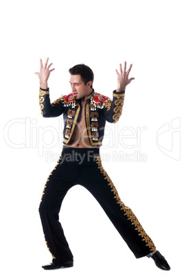 Young dancer in toreador costume