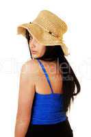 Girl in straw hat.
