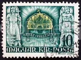 Postage stamp Hungary 1940 Crown of St. Stephen