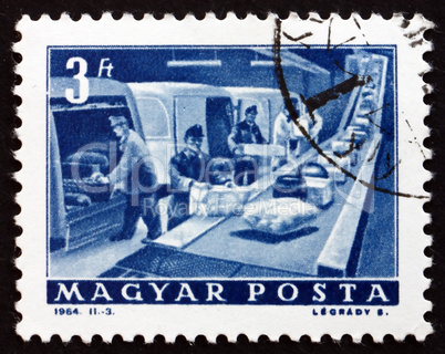 Postage stamp Hungary 1964 P.O. Parcel Conveyor
