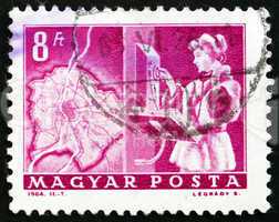 Postage stamp Hungary 1964 Automatic Dial Phone