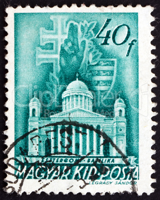 Postage stamp Hungary 1939 Primatial Basilica, Esztergom, Budape