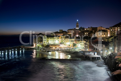 Overview of Bogliasco illuminated