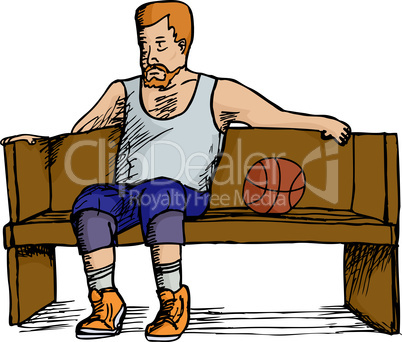Basketball Player Resting