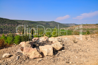 Fireplace on Jerusalem mountains
