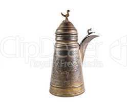 Old bronze coffee pitcher