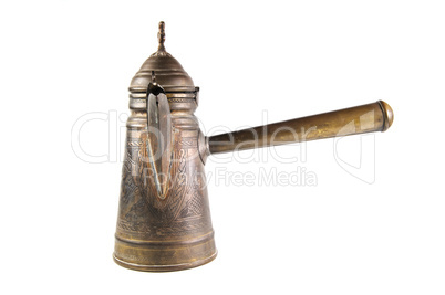 Old bronze coffee pitcher