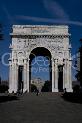 Triumphal Arch in Piazza della Vittoria in Genoa