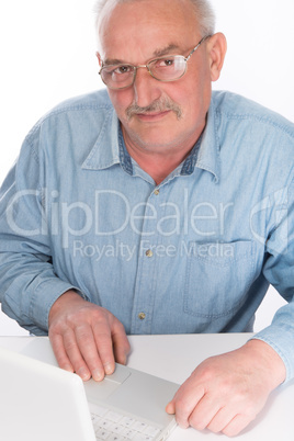 Mature man with laptop