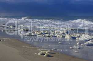 Wellen im Meer Nordsee bei Sylt