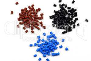 dyed polymer pellets